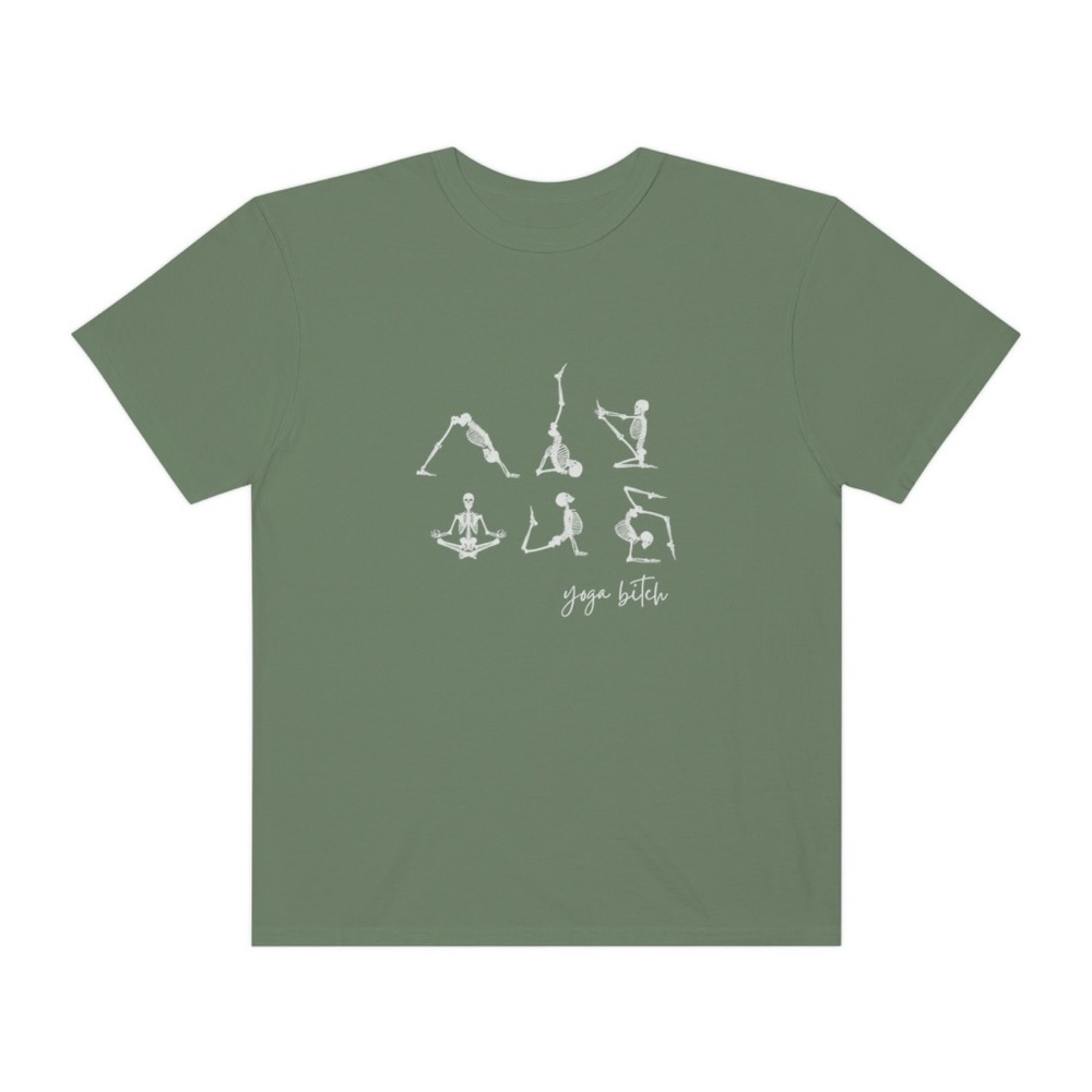 Grateful Dead Yoga Bitch Skeleton Yoga Oversized Shortsleeve Tee NWT - Picture 6 of 8
